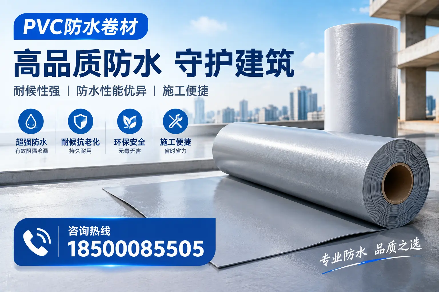 PVC防水卷材的防水效果评测，适合淮南的科学依据